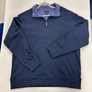 0497 Van Heusen Men’s XL Navy 3/4 Zip Pullover | Classic Preppy Casual Sweater